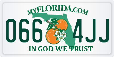 FL license plate 0664JJ