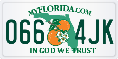 FL license plate 0664JK