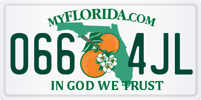 FL license plate 0664JL