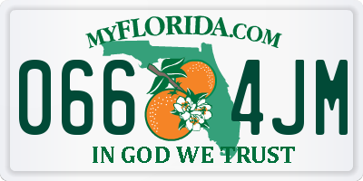 FL license plate 0664JM
