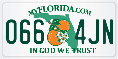 FL license plate 0664JN