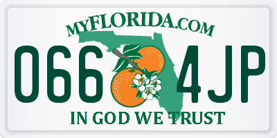 FL license plate 0664JP