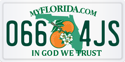 FL license plate 0664JS