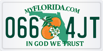 FL license plate 0664JT