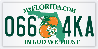 FL license plate 0664KA