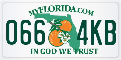FL license plate 0664KB