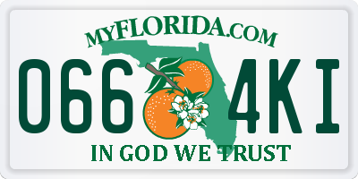 FL license plate 0664KI