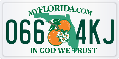 FL license plate 0664KJ