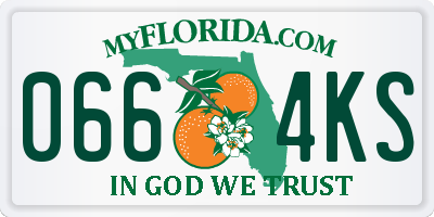 FL license plate 0664KS