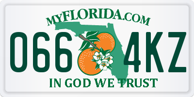 FL license plate 0664KZ