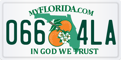 FL license plate 0664LA