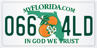 FL license plate 0664LD