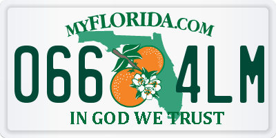FL license plate 0664LM