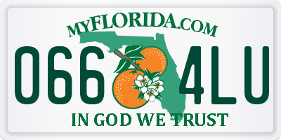 FL license plate 0664LU