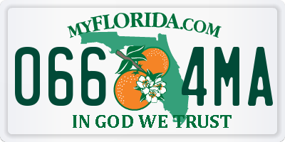 FL license plate 0664MA