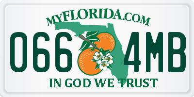 FL license plate 0664MB