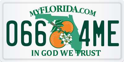 FL license plate 0664ME