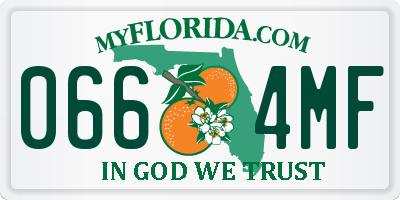 FL license plate 0664MF