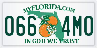 FL license plate 0664MO