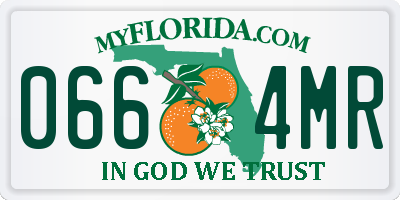 FL license plate 0664MR