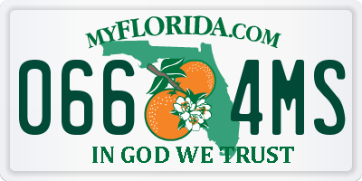 FL license plate 0664MS