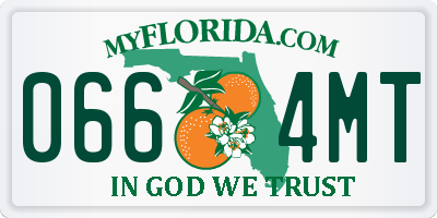 FL license plate 0664MT