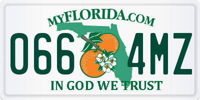 FL license plate 0664MZ
