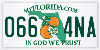 FL license plate 0664NA