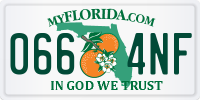FL license plate 0664NF