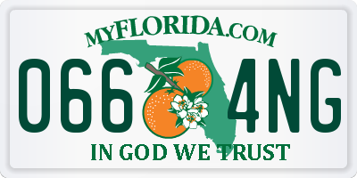 FL license plate 0664NG