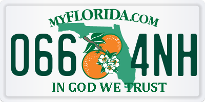 FL license plate 0664NH