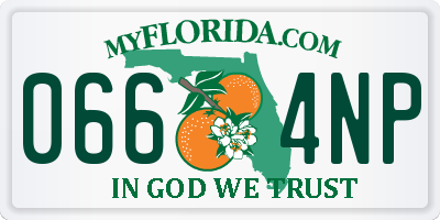 FL license plate 0664NP