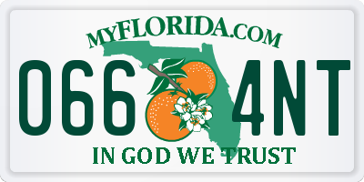 FL license plate 0664NT
