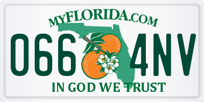 FL license plate 0664NV