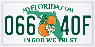 FL license plate 0664OF