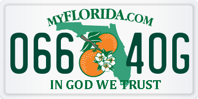 FL license plate 0664OG