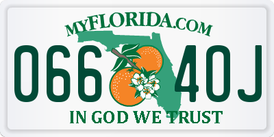 FL license plate 0664OJ