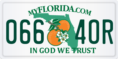 FL license plate 0664OR