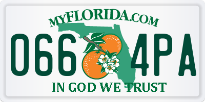 FL license plate 0664PA