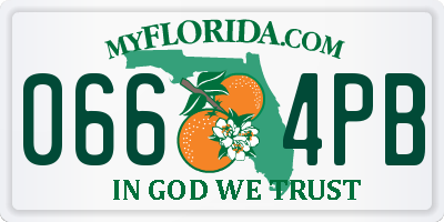 FL license plate 0664PB