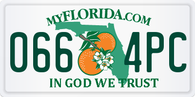 FL license plate 0664PC