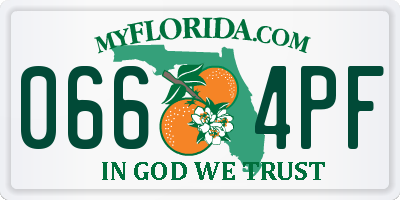 FL license plate 0664PF