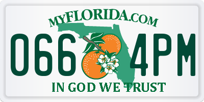FL license plate 0664PM