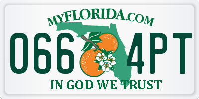 FL license plate 0664PT