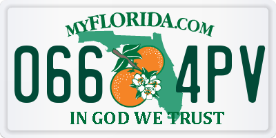 FL license plate 0664PV