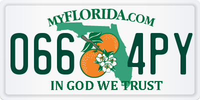 FL license plate 0664PY