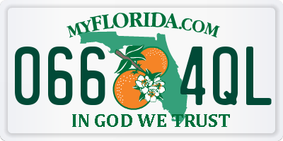 FL license plate 0664QL