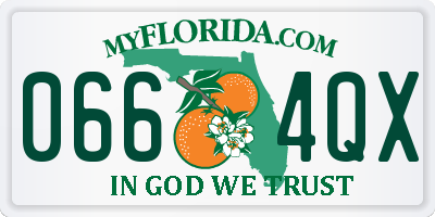 FL license plate 0664QX