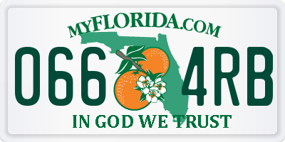 FL license plate 0664RB