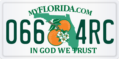 FL license plate 0664RC